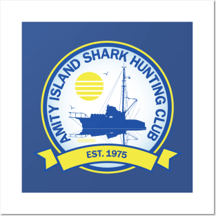 Amity Island Shark Hunting Club Est. 1975 Posters and Art